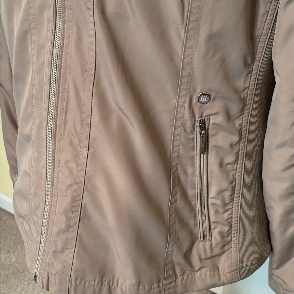 WEATHERPROOF Tan Zip Front Jacket Size Large - Picture 3 of 10